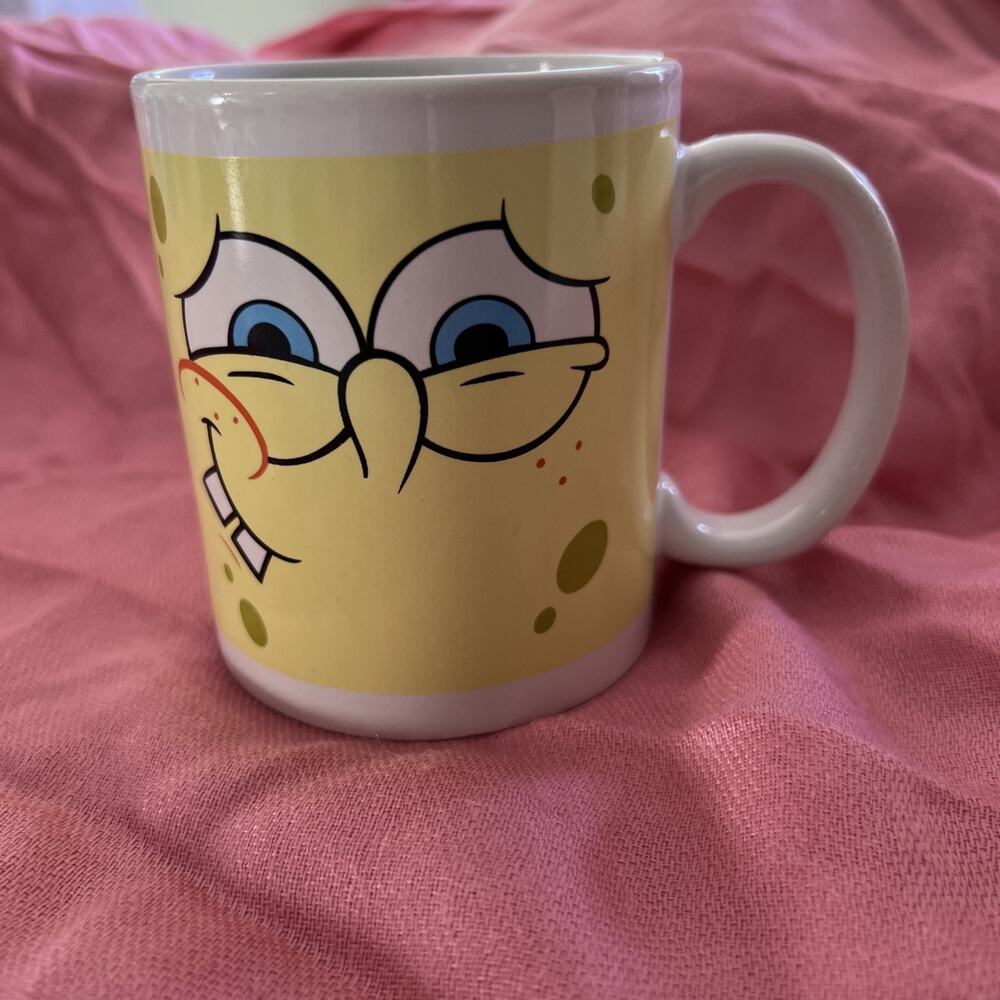 Spongebob SquarePants Coffee Mug 2006 Viacom Licensed Yellow Y2K